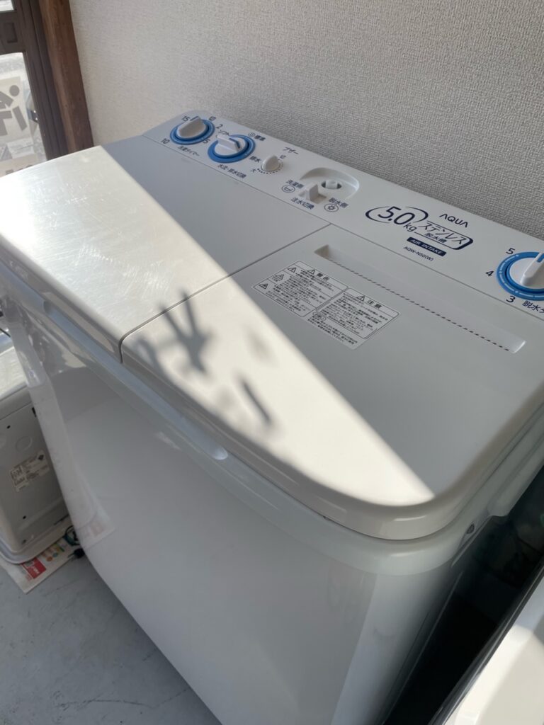 E-49【ご来店頂ける方限定】AQUAの2槽式洗濯機です - 生活家電