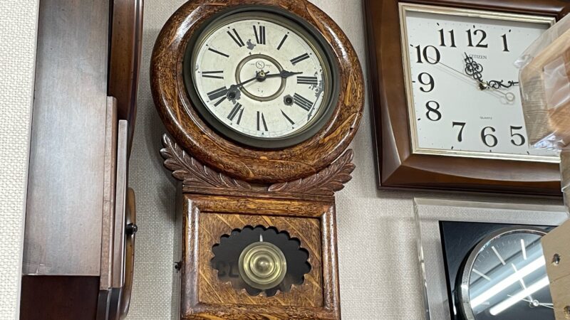 タチモト時計　壁掛け振り子時計　レトロ