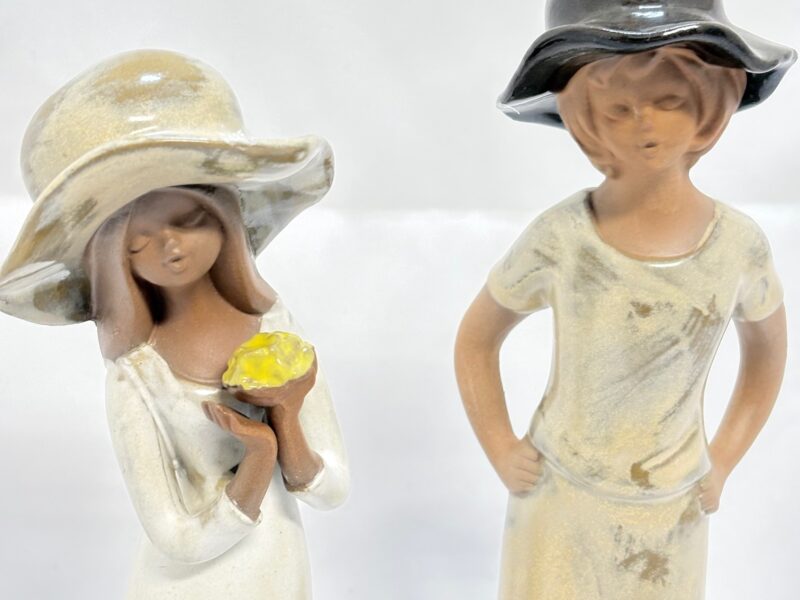 アンティーク　陶器製　人形　2体