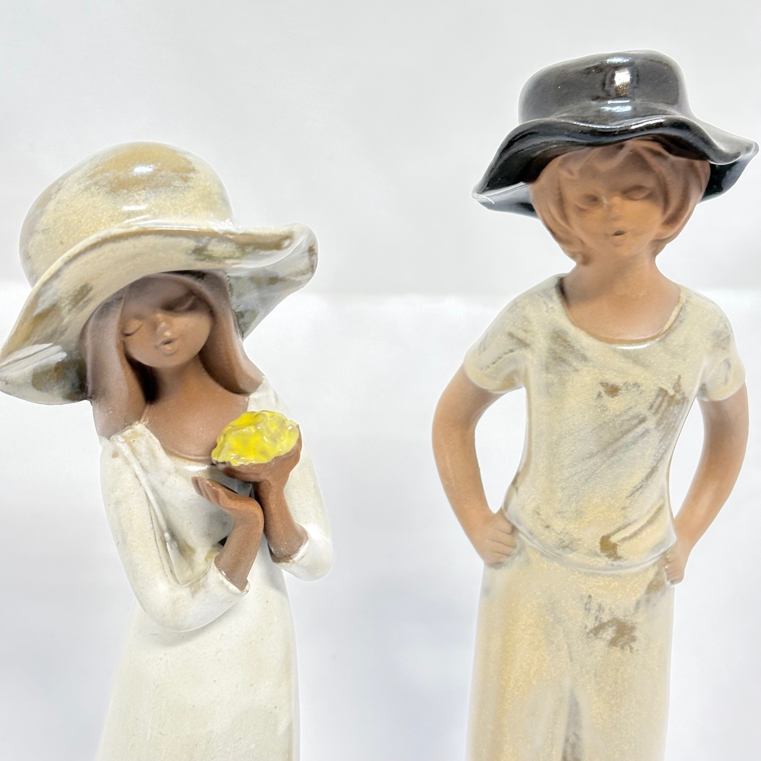 アンティーク　陶器製　人形　2体